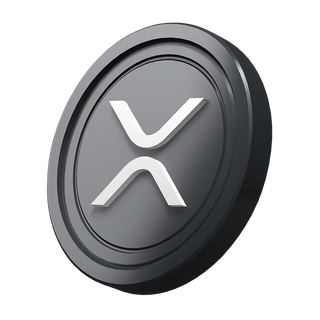 Grafisch element in de starthandleiding voor crypto met een XRP Ripple-munt